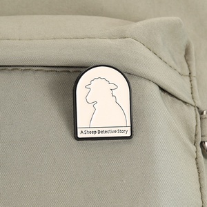 Custom A Sheep <strong>Detective</strong> Story Enamel Pin Kawaii Pink <strong>Metal</strong> Badge Mystery Theme Lapel Pin Jewelry <strong>Gift</strong> for Friends - Product Image 4