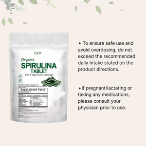 Comprimés de spiruline de haute qualité 100 %, marque privée OEM, complément nutritionnel en vrac, comprimés mixtes de spiruline et de chlorelle - Product Image 5