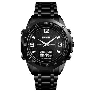 SKMEI 1464 <span class=keywords><strong>3</strong></span> Time Analog Thể Thao Kỹ Thuật Số Đồng Hồ Đeo Tay Quartz Đồng Hồ Đeo Tay Chống Nước Pedometer La Bàn Đồng Hồ Cho Nam - Product Image 1