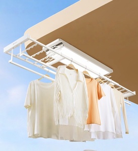 2026 new automatic lifting multifunctional drying rack foldable <b>indoor</b> household balcony electric drying rack - Product Image 5