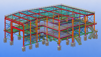 Edificio Moderno de Estructura de Acero Prefabricado con Muro Cortina de Vidrio para Gimnasio, Oficina, Tienda, Sala de Exposiciones, Uso Comercial