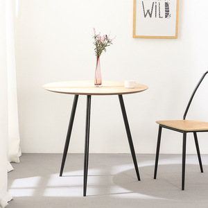 Nordic <b>Round</b> Dining <b>Table</b> Natural Wood Color Stable Living Room Furniture Modern Minimalist Design <b>Small</b> Apartment Use - Product Image 2
