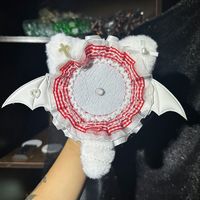 Tempat Penyimpanan Badge Elf Asli yang Cantik, Baki Badge Gumei Buatan Tangan dengan Renda yang Lucu, Dekorasi DIY untuk Tas Ita, Tersedia dalam Berbagai Warna