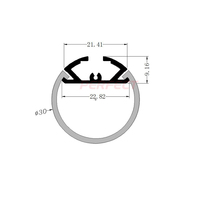 Profilé aluminium Led rond, 30/60mm de diamètre, diffuseur d'opale, couvercle pour pendentif, éclairage Led pour la cuisine