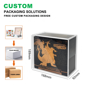 99% UV bảo vệ acrylic Elite huấn luyện viên hộp hiển thị trường hợp cho Pokemon etb Booster bó đóng cửa từ bộ sưu tập hộp lưu trữ - Product Image 4