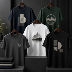 T-shirts Homme Grande Taille Personnalisés en Coton 100% (240g, 200g, 220g) à Épaules Tombantes – Vente en Gros - Product Image 1