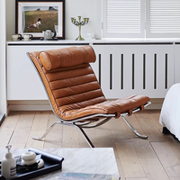 Fauteuil inclinable de luxe moderne en acier inoxydable pour salon et mobilier de maison