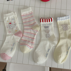 Modische Damensocken Korea Harajuku-Stil <span class=keywords><strong>Kawaii</strong></span> Lustige Cartoon Frühling Herbst Damensocken Niedliche Mädchensocken - Product Image 1