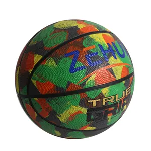 중국 공장 새로운 디자인 맞춤형 패턴 야외 고무 천연 고무 개인화 된 농구 공