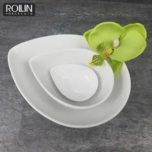Großhandel hochwertige Sonderform weiße Porzellan Keramik Nudel schale
