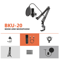 Prix usine Fabricant Fournisseur diffusion en direct filaire professionnel support de microphone support de bureau de microphone