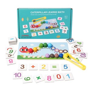 Juguete de Madera con Bolas de Colores y Números Aritméticos, la Oruga Muy Hambrienta, para Niños - Product Image 1