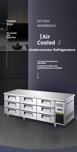 NUELEAD NE-923 Equipo de Refrigeración Comercial de 80CM, Refrigerador Comercial de Acero Inoxidable de 500L con Nueve Cajones Bajo Mostrador - Product Image 4