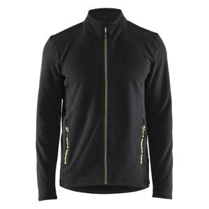 BLAKLADER - 476510109933XL MicroFleece <b>Jacket</b> Black/<b>Hi</b>-<b>vis</b> yellow - EAN 7330509907955 WORK <b>JACKETS</b> ALL SEASON <b>SOFTSHELL</b> <b>JACKETS</b> - Product Image 1