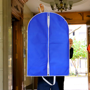 Sac de costume Oxford pliable de grande capacité, fermeture à glissière avec logo imprimé, <span class=keywords><strong>housse</strong></span> anti-poussière non tissée pour suspendre les vêtements, y compris le costume - Product Image 2