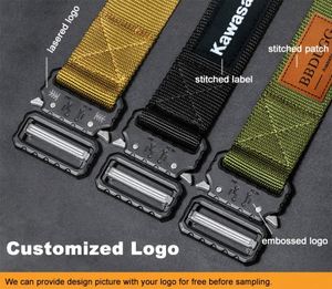 Tùy chỉnh điều chỉnh người đàn ông nhiệm vụ chiến đấu ngoài trời Nylon vải vành đai chiến thuật - Product Image 2