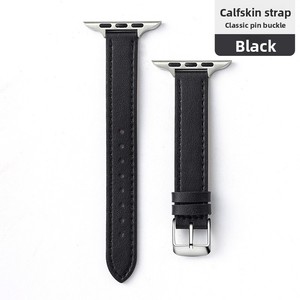 Bracelet fin en cuir véritable première couche avec boucle ardillon 14MM pour Apple Watch 4/5/6/7/8/SE - Product Image 6