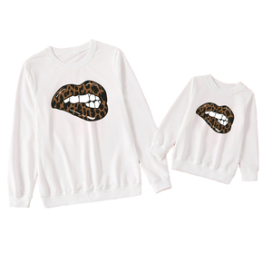 Personnalisé décontracté lèvre impression pull famille correspondant vêtements <span class=keywords><strong>mère</strong></span> <span class=keywords><strong>et</strong></span> <span class=keywords><strong>fille</strong></span> sweats maman <span class=keywords><strong>et</strong></span> moi automne tenues - Product Image 6