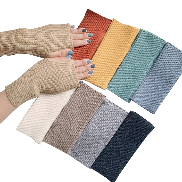 Вязаные крючком рукавицы без пальцев для рук и запястья женские шерстяные зимние перчатки