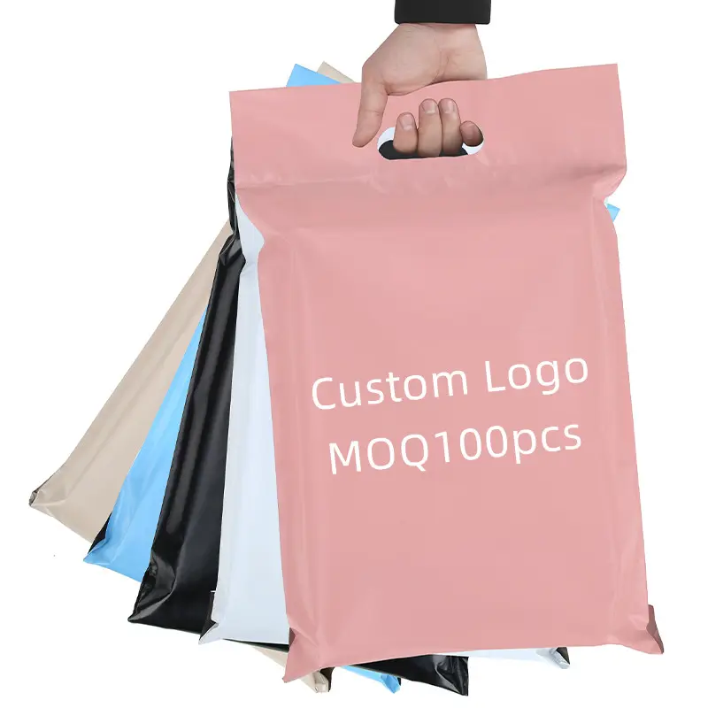 कस्टम पाली Mailers परिधान Polymailer सामग्री पीई सफेद गुलाबी नग्न काले नीले प्लास्टिक कूरियर Polybag मेलिंग बैग के लिए कपड़े