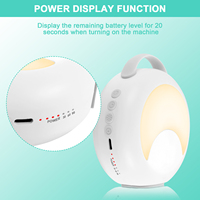 Machine à bruit blanc pour bébé Veilleuse portable Ventilateur à bruit blanc Berceuses Bébé Shhh Enregistrement Veilleuse Aide au sommeil