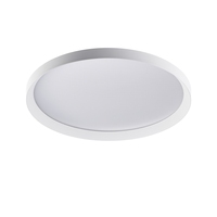 Plafonnier LED avec rétroéclairage ambiant, éclairage haut et bas, lampe à panneau ronde moderne, intensité variable CCT, chambre à coucher, salon, éclairage domestique