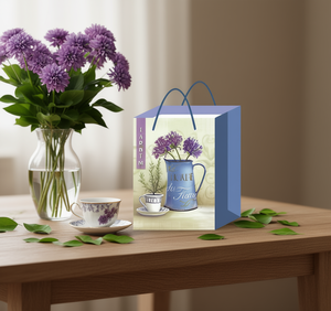 Sacchetto regalo in carta serie floreale di medie dimensioni per confezioni regalo - Product Image 2