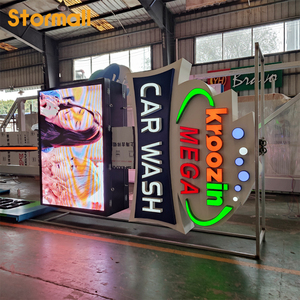 Insegna a Pilone Illuminata a LED con Grado di Protezione IP65, Insegna di Orientamento per Autolavaggio, Insegna LED Personalizzata per Esterni per Stazioni di Servizio con Prezzi Carburante - Product Image 3