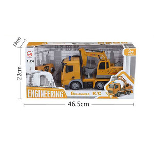 1:24 trẻ em Xây Dựng Kỹ thuật xe tải Digger Xe ủi đất điều khiển từ xa Xe RC máy xúc đồ chơi xe quà tặng với ánh sáng - Product Image 4