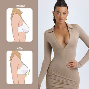 Cubierta Adhesiva de Silicona para Levantar el Busto, Invisible, sin Espalda, Secretos de Moda, Cinta para Levantar el Busto, Transparente, Hipoalergénica para una Copa D - Product Image 5