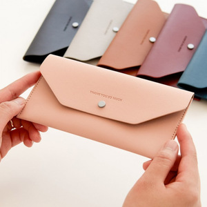 Cartera minimalista de cuero PU estilo coreano, monedero portátil para mujer, cartera multifuncional con hebilla y tarjetero. - Product Image 1