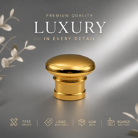 Tapa de Perfume de Aleación de Zinc con Logotipo Personalizado, Dorada, Lisa, Ovalada, con Múltiples Anillos, Ranuras Cilíndricas, Cubierta de Lujo para Botella de Perfume, Fabricante OEM