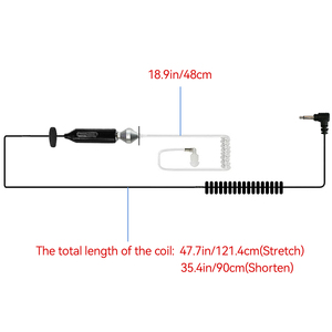 Auricular Acústico Discreto con PTT para Walkie Talkie, Radio Bidireccional, Comunicación de Seguridad, Conector de 3.5mm, Uso en Interiores - Product Image 2