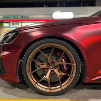 Film de protection de peinture automobile en vinyle chromé rouge romance WRAPMASTER 1,52*17 mètres PET