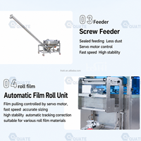 Machine d'emballage de poudre, machine d'emballage VFFS, alimentateur de poudre, farine de maïs, amidon, poudre de café, poudre de cacao