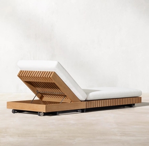 Meilleures ventes <span class=keywords><strong>de</strong></span> meubles en teck d'extérieur, chaise longue en bois pour jardin, <span class=keywords><strong>plage</strong></span>, détente, patio, piscine - Product Image 3