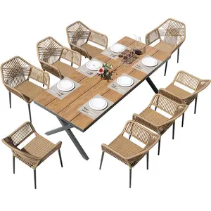 Großhandel Alibaba Courtyard Garden Sets Gartenmöbel Rattan Tisch und Stuhl Set