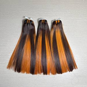Tendance chaude Super Shiny # Paquets de cheveux bruts de couleur piano jusqu'à 100% cheveux humains d'extensions de cheveux pour femmes de montagne vietnamiennes - Product Image 6