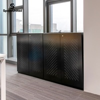 Armoire de rangement en métal de style moderne SpaceUnited avec portes et serrures pour la décoration intérieure de la maison, les plantes d'intérieur, les meubles de bureau