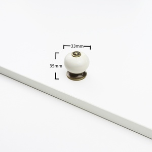 Antieke Keramische Kast Handgrepen Ladeknoppen Trekt Garderobedeurklink Eenvoudig Enkel Gat Meubelladehandvat Hardware - Product Image 6