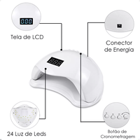 Nouvel Arrivage Lampe à Ongles UV LED Haute Performance 48W Sun 5 Avec 4 Minuteurs, Séchoir à Vernis Gel Professionnel pour Passionnées de Manucure