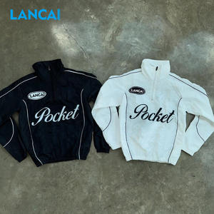 Setelan Jaket dan Celana Pendek Kasual Pria Model Baggy dengan Resleting, Bahan Nylon Berkualitas Tinggi, 2 Potong, Cocok untuk Olahraga dan Aktivitas Luar Ruangan - Product Image 4