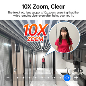 Caméra IP de surveillance intérieure NyteElf 6MP à 3 objectifs et 2 écrans, vision nocturne couleur, WIFI, O-KAM Pro, suivi automatique, détection de mouvement, caméra PTZ - Product Image 3