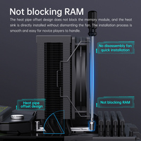 Refroidisseur CPU RGB Snowman Easy Build, 6 caloducs, pâte thermique pré-appliquée, ventilateur LED 120 mm 4 broches à roulement fluide pour PC DIY