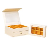 Boîte cadeau carrée personnalisable en carton, 9 compartiments, thème Zodiaque, pour chocolats et pâtisseries, qualité alimentaire, avec couvercle Ciel et Terre, impression par estampage