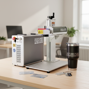 Máquina de Marcado Láser de Fibra Raycus de 30W <span class=keywords><strong>para</strong></span> Grabar Tarjetas Bancarias/Etiquetas/Medallas/Monedas/Estampillas/Tazas/Joyas/Bolígrafos de Metal - Product Image 1