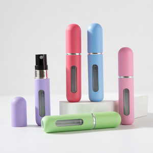 Candy Color 5ml Refillable <b>Perfume</b> <b>Bottle</b> Bottom Direct Filling Self Pump <b>Spray</b> <b>Bottle</b> Aluminum Press Portable Empty Cosmetic - Product Image 4