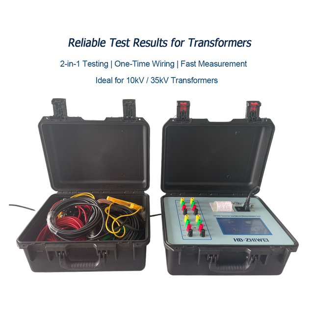ZHIWEI Hot Sale Portable Transformer Turns Ratio Tester DC Winding Resistance 10A Current High Precision 0.2% 1 Year Warranty