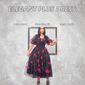 Robe d'été formelle en mousseline de soie pour femmes grandes tailles, élégante et décontractée, à épaules dénudées - Product Image 2