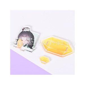 Custom Acrylic <b>Phone</b> Stand Q Version Anime Cartoon <b>Game</b> Peripheral Desktop Double Socket Ornament DIY Combination Stand - Product Image 5